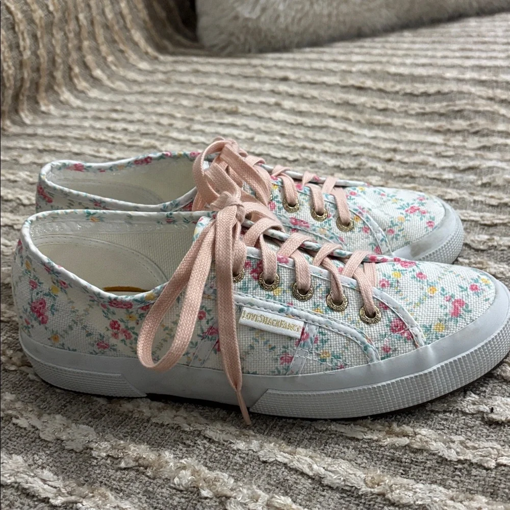 LoveShackFancy‎ x Superga Floral Chunky Sneakers Size 7.5